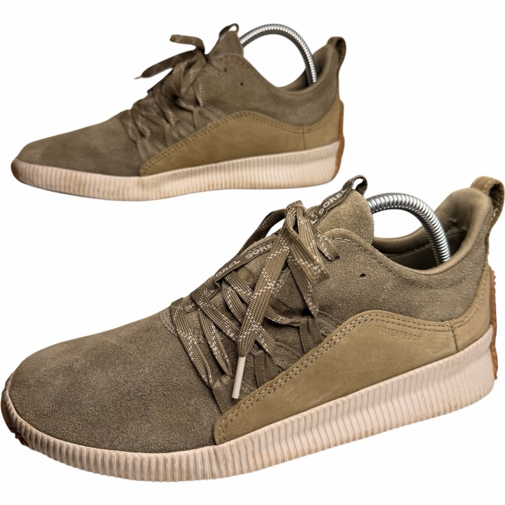 Sorel Olive‎ Green Waterproof Suede Sneakers Women's 9.5